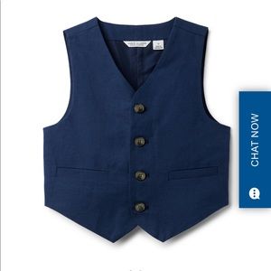 Janie and Jack, linen vest! Navy blue. Like-New. Worn once.